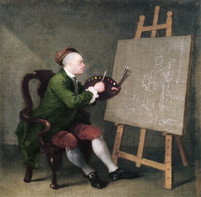 Self-portrait by William Hogarth